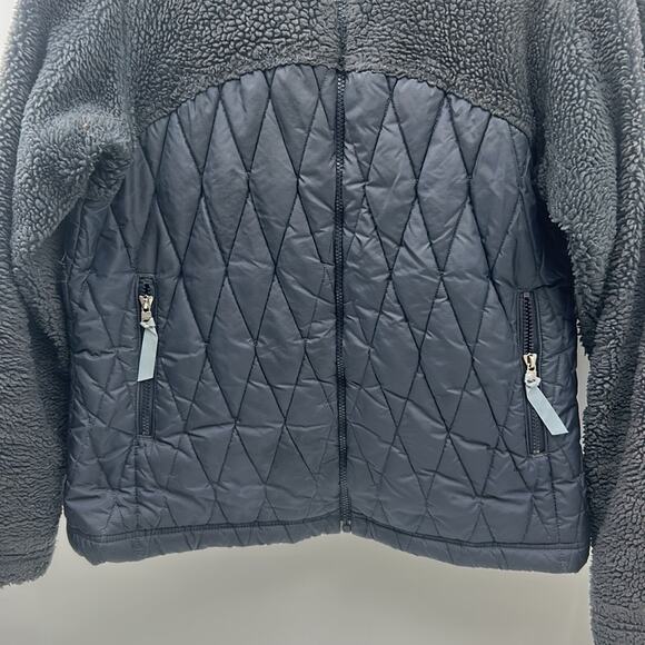 VINTAGE PATAGONIA JACKET WOMEN SIZE MEDIUM BERNESE FLEECE QUILTED FULL ZIP BLACK - Picture 3 of 12